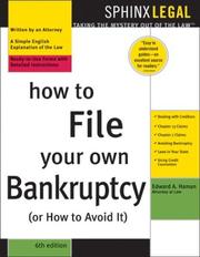 Cover of: How to file your own bankruptcy (or how to avoid it) by Edward A. Haman