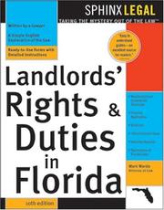 Cover of: Landlords' rights and duties in Florida by Mark Warda