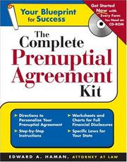Cover of: Complete Prenuptial Agreement Kit (Book & CD-ROM) (Write Your Own Prenuptial Agreement) by Edward Haman
