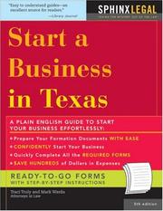 Cover of: "Start a Business in Texas