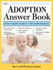 Cover of: The Adoption Answer Book by Brette McWhorter Sember