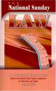 Cover of: The national Sunday law