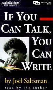 Cover of: If You Can Talk, You Can Write