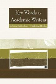 Cover of: Key words for academic writers