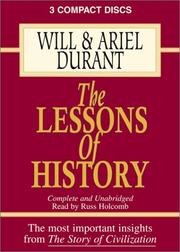 Cover of: The Lessons of History by Ariel Durant, Will Durant