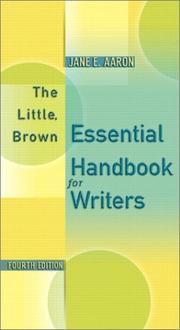 Cover of: The Little, Brown essential handbook for writers by Jane E. Aaron