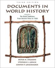 Cover of: Documents in world history