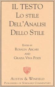 Cover of: Il Testo by Ascari Rosalia Colombo, Grazia Viva Pozzi