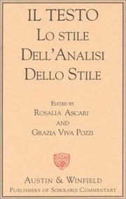 Cover of: Il testo by Rosalia Colombo Ascari