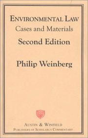 Cover of: Environmental law by Philip Weinberg, Philip Weinberg