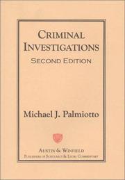 Cover of: Criminal investigation