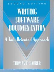 Writing Software Documentation by Thomas T. Barker