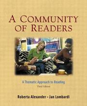 Cover of: A community of readers | Roberta Alexander