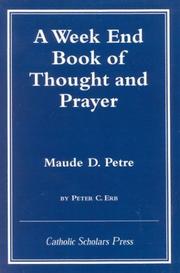Cover of: A Week End Book of Thought and Prayer by Maude D. Petre