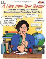 Cover of: A Note from Your Teacher : More Than 450 Ready-Made Notes for Communication and Personalizing Report Cards