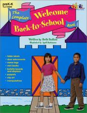 Cover of: The Complete Welcome Back-to-School Book for preK-K by Beth Button, Ellen Sussman