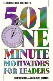 Cover of: Lessons from the cloth: 501 one-minute motivators for leaders