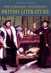 Cover of: The Longman Anthology of British Literature, Volume 1B by David Damrosch, Clare Carroll, Constance Jordan