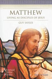 Cover of: Matthew: Living as Disciples of Jesus (Annual Bible Study)