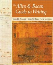 Cover of: The Allyn & Bacon guide to writing by John D. Ramage
