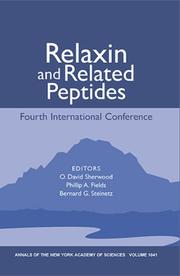 Relaxin and Related Peptides by Orrin David Sherwood