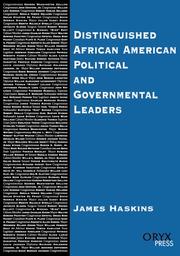 Cover of: Distinguished African American political and governmental leaders