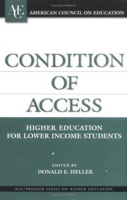 Cover of: Condition of Access: Higher Education for Lower Income Students