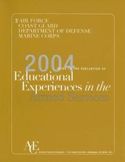 Cover of: The 2004 Guide to the Evaluation of Educational Experiences in the Armed Services: Volume Three Air Force, Coast Guard, Department of Defense, and Marine ... Experiences in the Armed Services)