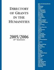 Cover of: Directory of Grants in the Humanities, 2005/2006: Nineteenth Edition (Directory of Grants in the Humanities)