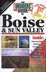 Cover of: The Insiders' Guide to Boise and Sun Valley