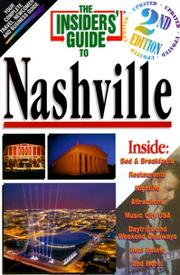 Cover of: The Insiders' Guide to Nashville, Second Edition by Jeff Walter, Cindy Stooksbury Guier
