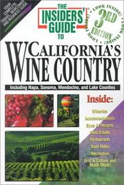 Cover of: The Insiders' Guide to California's Wine Country