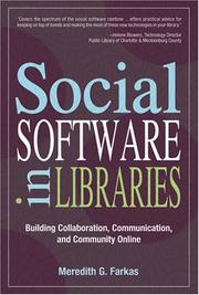 Cover of: Social Software in Libraries by Meredith G. Farkas