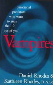 Cover of: Vampires: emotional predators who want to suck the life out of you