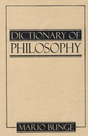 Cover of: Dictionary of philosophy by Mario Bunge