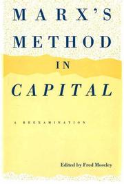 Cover of: Marx's Method in Capital: A Reexamination