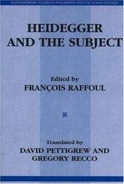 Cover of: Heidegger and the subject