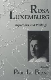 Cover of: Rosa Luxemburg: Writings and Reflections (Revolutionary Series)