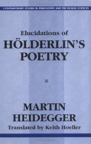 Cover of: Elucidations of Holderlin's Poetry - Contemporary Studies in Philosophy and the Human Sciences
