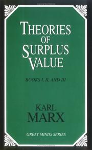 Cover of: Theories of Surplus Value (Great Minds Series) by Karl Marx