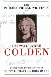 Cover of: The Philosophical Writings of Cadwallader Colden