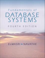 Cover of: Fundamentals of Database Systems