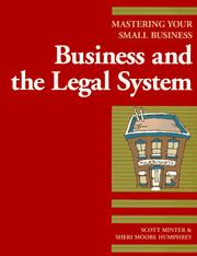 Cover of: Business and the legal system by Scott Minter