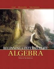 Cover of: Beginning and intermediate algebra. by Margaret L. Lial