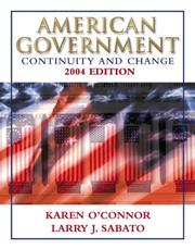 Cover of: American Government by Karen O'Connor, Larry J. Sabato