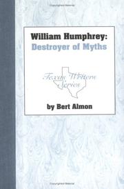 Cover of: William Humphrey: destroyer of myths