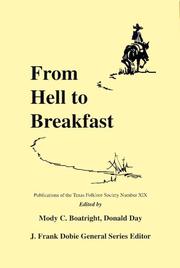 Cover of: From Hell to Breakfast (Publications of the Texas Folklore Socie Series, 19)