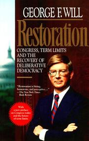 Cover of: Restoration by George F. Will