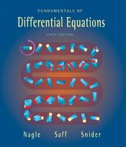 Cover of: Fundamentals of Differential Equations, Sixth Edition by Kent B. Nagle, Edward B. Saff, Arthur David Snider