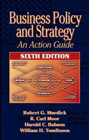 Cover of: Business Policy and Strategy: An Action Guide,  Sixth Edition